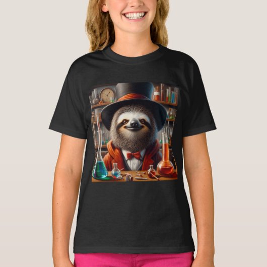 スロース不機嫌科学者 Tシャツ (正面)