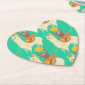 スロース乗馬ラマ模様 ペーパーコースター (アングル)