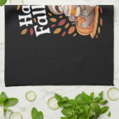 スロース保持かぼちゃスパイス幸せ秋ヤール秋 キッチンタオル (折り畳み)