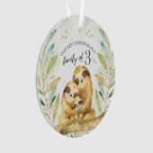 スロース初めてのクリスマスを3人家族として オーナメント (正面)