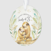 スロース初めてのクリスマスを3人家族として オーナメント (正面)