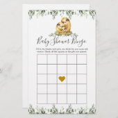 スロース家族の赤ちゃんシャワービンゴゲーム (正面/裏面)