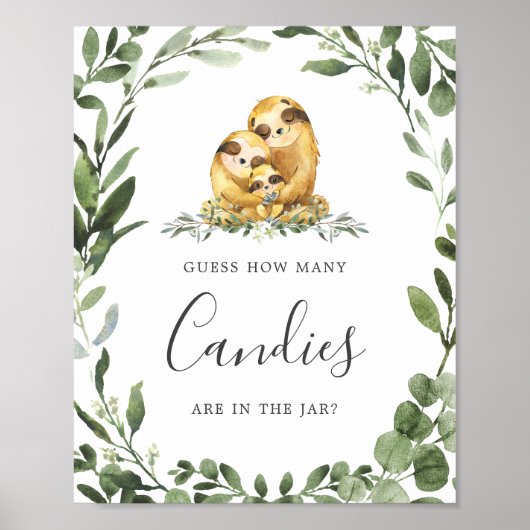 スロース家族の赤ちゃんシャワー数を推測 ポスター (正面)