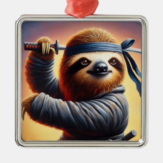 スロース忍者 メタルオーナメント (正面)