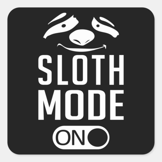 スロース怠惰ナマケモノ眠っているおもしろいギフトアイディア スクエアシール (正面)