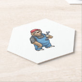 スロース整備士スクラシックレンチTシャツ ペーパーコースター (アングル)