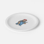 スロース整備士スクラシックレンチTシャツ ペーパープレート (アングル)