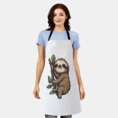 スロース漫画イラストレーション エプロン (着用した状態)