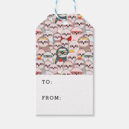 スロース漫画パターン ギフトタグ (正面)