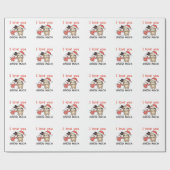 スロース私はあなたを愛する雪多くの雪だるまパン ラッピングペーパー (フラット)