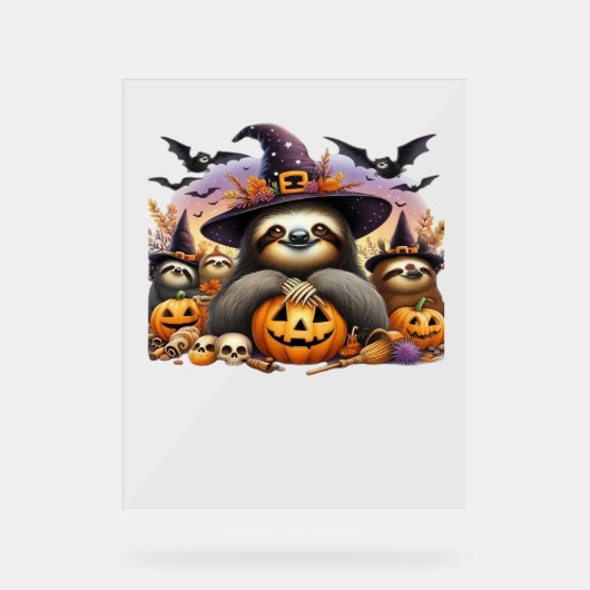 スロース美クラシックしい怠け癖Tシャツ_2 アクリルサイン (正面)