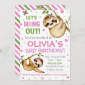 スロース誕生日招待状 |スロース招待状 招待状 (正面/裏面)