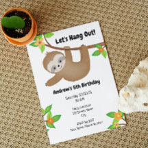 スロース誕生日招待状