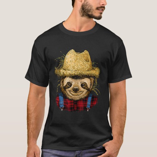 スロース農家農業農業ランチャーレイジーアニメーション Tシャツ (正面)