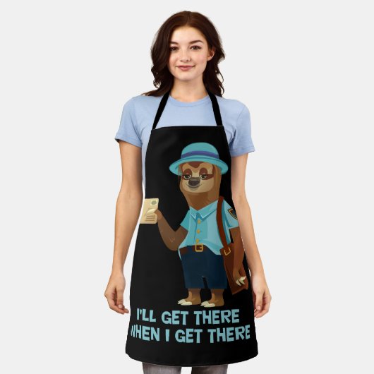 スロース郵便おもしろい員と粗野な郵便局員 エプロン (着用した状態)