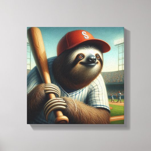 スロース野球選手 キャンバスプリント (正面)