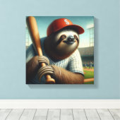 スロース野球選手 キャンバスプリント (インサイチュ (ウッドフロア))