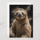 スロース野生動物ドラマチックエレガントミストポートレート 案内状 (正面/裏面)