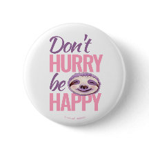 スロース顔は急いで幸せなピンクの紫でない