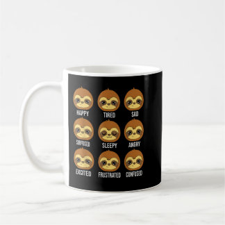 スロース顔式顔おもしろいかわいい式 コーヒーマグカップ