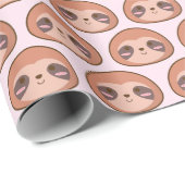 スロース顔 ラッピングペーパー (ロールコーナー)