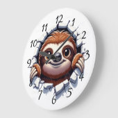 スロース顔 ラージ壁時計 (傾斜)