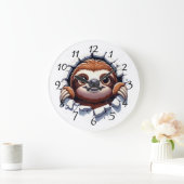 スロース顔 ラージ壁時計 (ホーム)