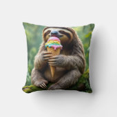 スロース食べアイスクリームコーン クッション (正面)