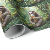 スロース食べアイスクリームコーン ラッピングペーパー (ロールコーナー)