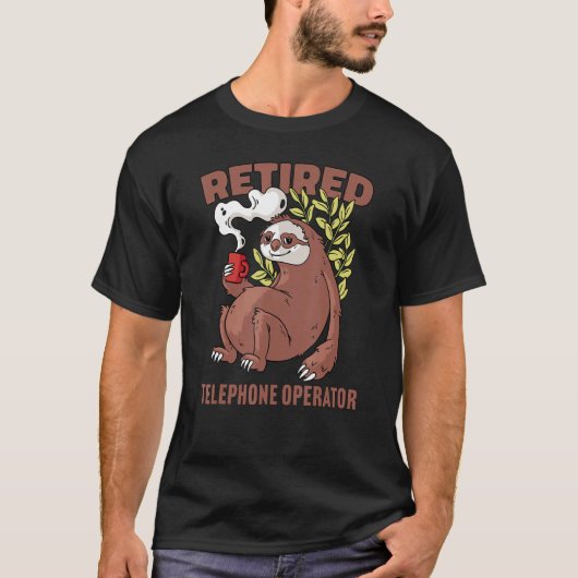 スロース飲みコーヒー退職4 Tシャツ (正面)