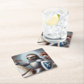 スロース・ナイト・ファイティング・ドラゴン スクエアペーパーコースター (インサイチュ)