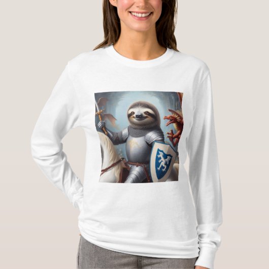 スロース・ナイト・ファイティング・ドラゴン Tシャツ (正面)