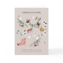 スロース |新生児おめでとうあいさつカード