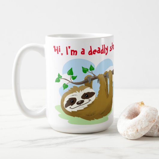 スロース：最も愛らしい罪のコーヒーマグ コーヒーマグカップ (ドーナツ)