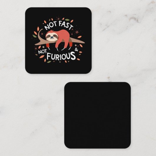 スロース – 速くない怒らない スクエア名刺 (正面/裏面)