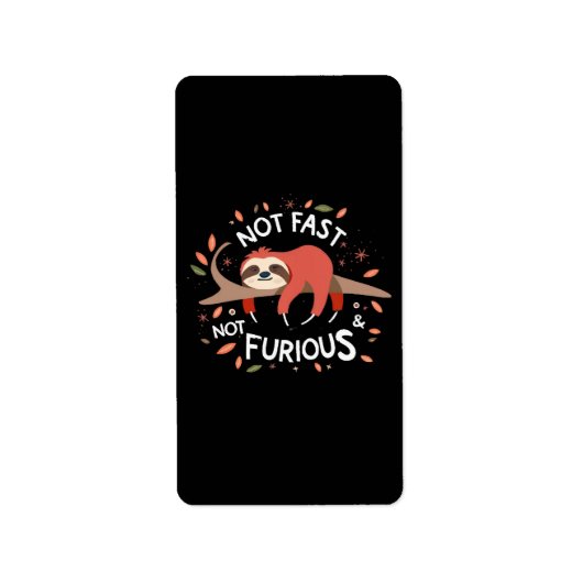 スロース – 速くない怒らない ラベル (正面)