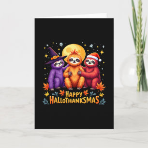 スロース Happy Hallothanksmas ハロウィン 感謝祭 カード