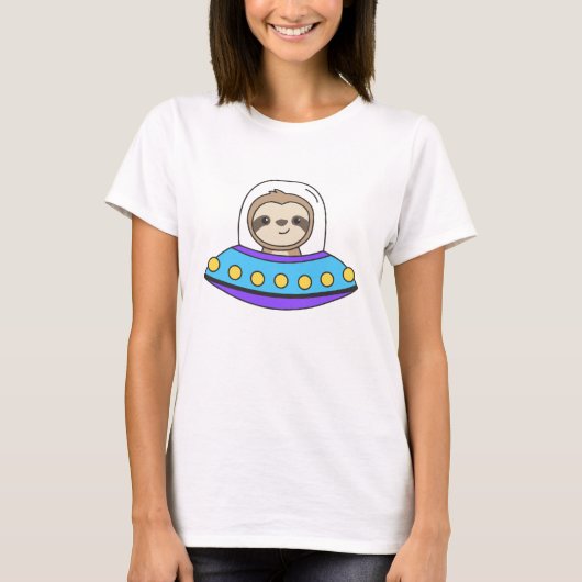 スロースUFO宇宙ユニバースエイリアンスロース Tシャツ (正面)