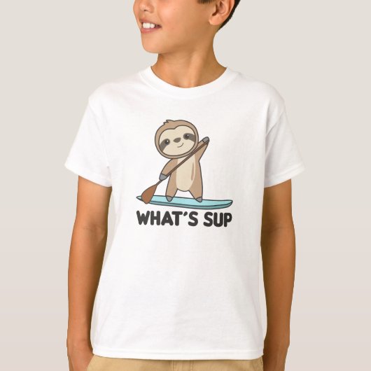 スロースwhats SUPチームパドリングスロッおもしろいト Tシャツ (正面)