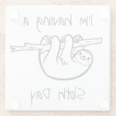 スローズデイのスローガンがある ガラスコースター (裏面)