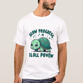 スロータートル - 面白い動物のモチベーションテイ Tシャツ