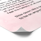 スローダウンしている – 素晴らし勇気付けられる詩 ポスター (角)