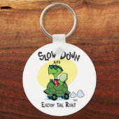 スローダウンとライ楽しむドノベルティキーチェーン キーホルダー (正面)