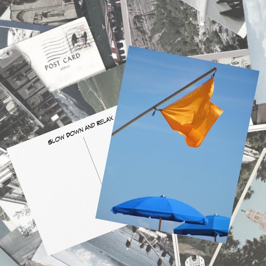 スローダウンとリラックスビーチ ポストカード