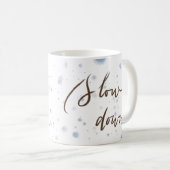 スローダウンのマグカップ |ブルースプラッシュ&ガール コーヒーマグカップ (正面右)