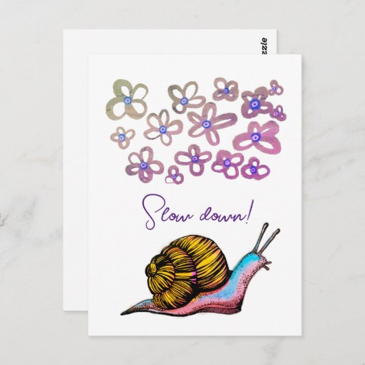 スローダウンはがき ポストカード (正面/裏面)