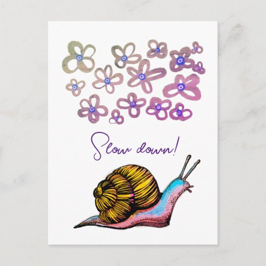 スローダウンはがき ポストカード (正面)