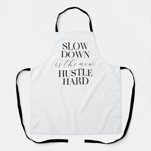 スローダウンは新しいハッスル懸命 エプロン (正面)