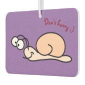 スローダウンを急ぐな –  カーエアーフレッシュナー (左)