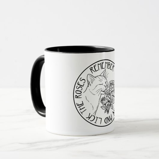 スローダウンを覚えてバラKITTY CAT MUG マグカップ (正面左)